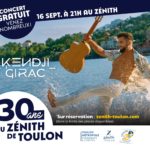 Kendji Girac – Concert gratuit au Zénith – Toulon – 16/09/22